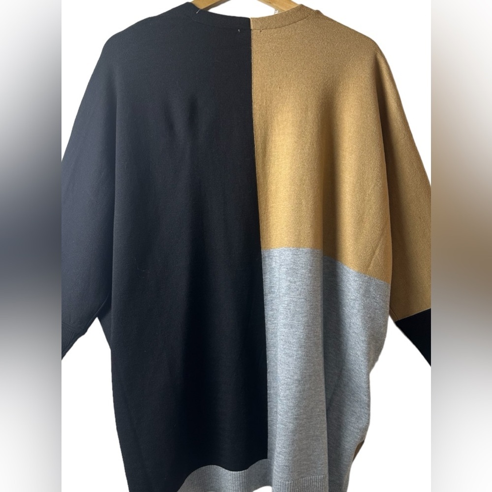 Brand: Chico’s , size: S/M open sweater, has 3 colors, coffee, black, lead. - Picture 3 of 10